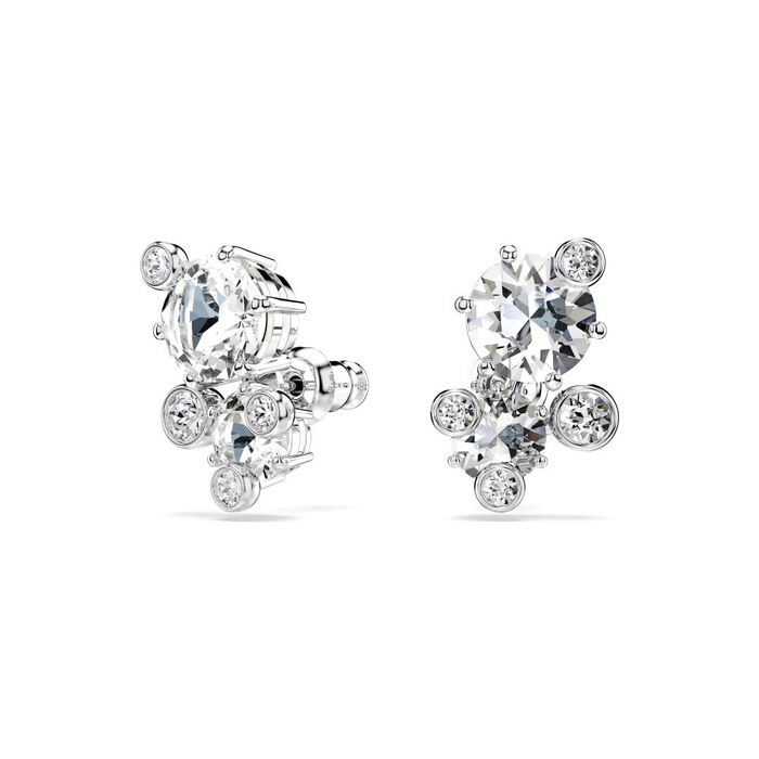 Brincos Swarovski com cristais de forma redonda para mulher.