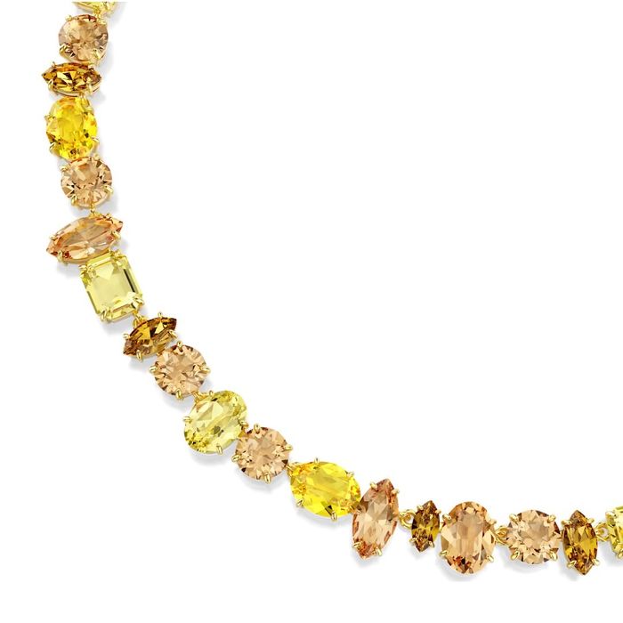 Imagem artigoColar Swarovski com cristais swarovski de vários tamanhos e vários tons de amarelo.