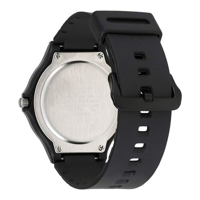 Relógio Casio para homem com mostrador e bracelete preta.