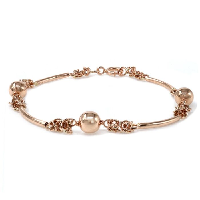 Pulseira OURO Esferas e Nós 11405