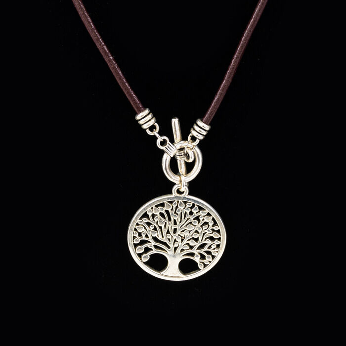 FYL - Colar em pele Tree - Castanho