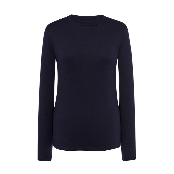 FYL - Camisola básica manga comprida - Mulher - Azul Marinho