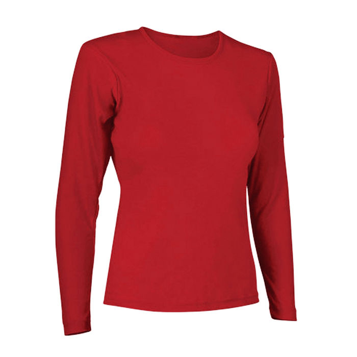 FYL - Camisola básica de manga comprida Cindy - Mulher - Vermelho