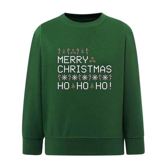 FYL - Sweatshirt de Natal Merry Christmas - Verde - Criança