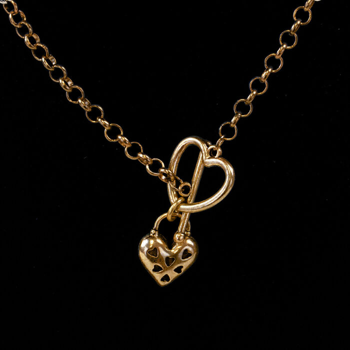 FYL - Colar em metal Locked - Dourado