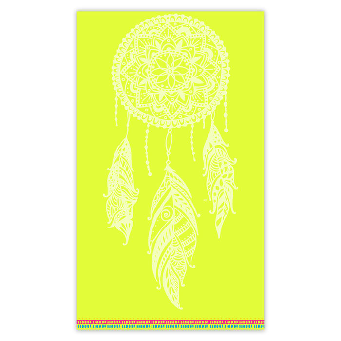 FYL - Toalha de praia jacquard Dreamer - Amarelo