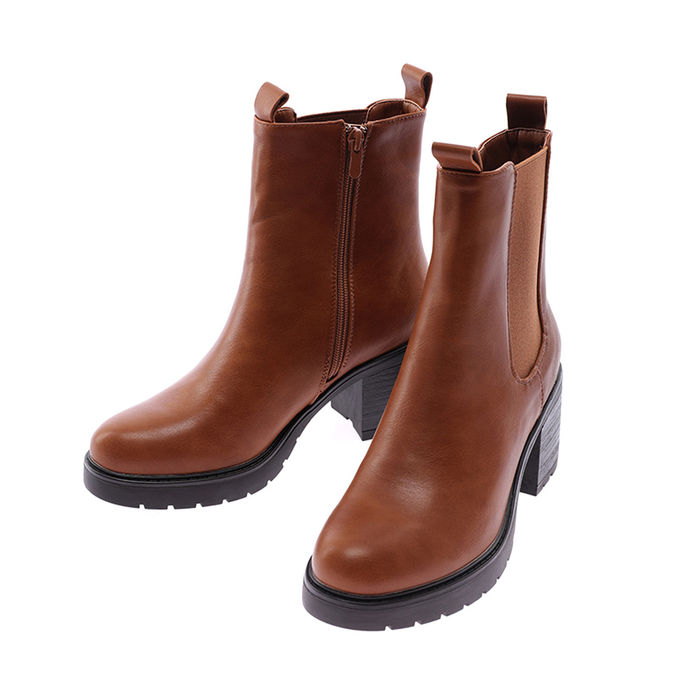 FYL - Botas ecopele Perúgia - Mulher - Castanho