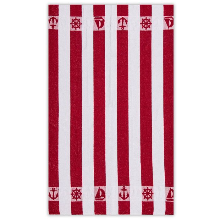 FYL - Toalha de praia Jacquard Marina - Vermelho
