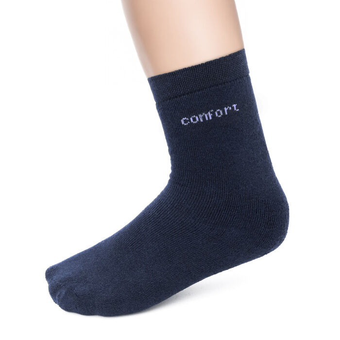 FYL - Meias cardadas Confort - Azul Marinho