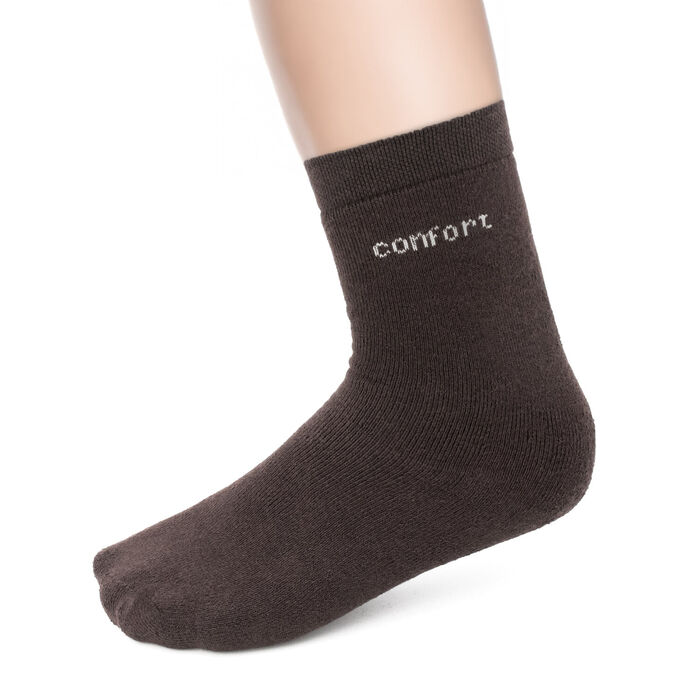FYL - Meias cardadas Confort - Castanho
