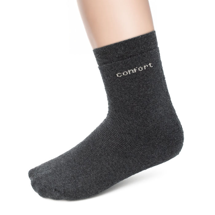 FYL - Meias cardadas Confort - Cinza Escuro