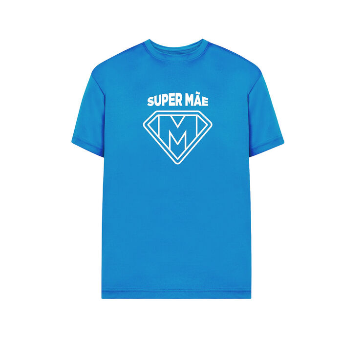 FYL - T-shirt Super Mãe - Mulher - Azul Tropical