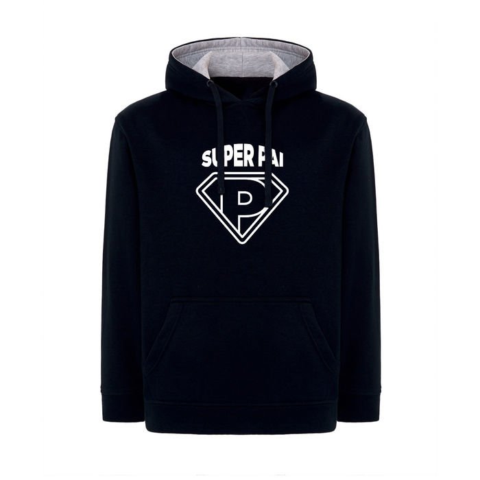 FYL - Sweatshirt com capuz Super Pai - Homem - Azul Marinho