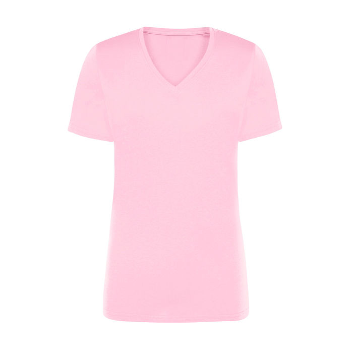 FYL - T-shirt com decote em bico - Mulher - Rosa