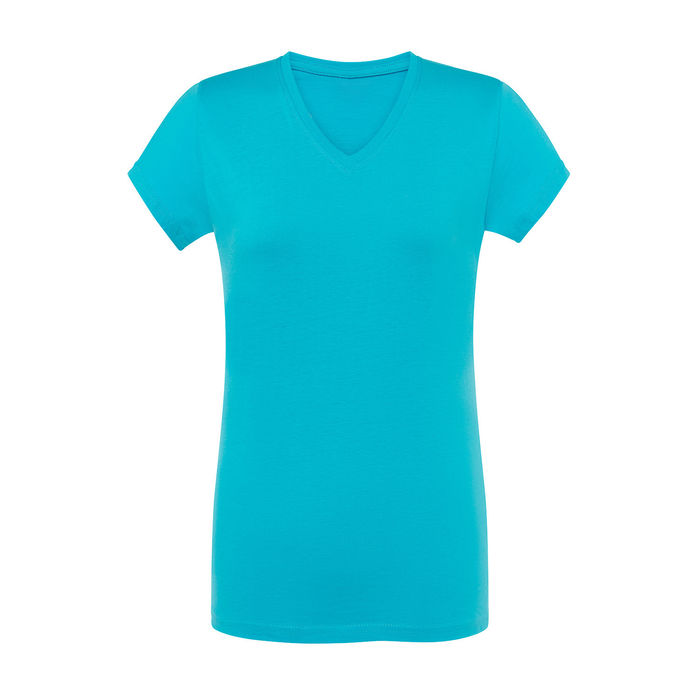 FYL - T-shirt com decote em bico - Mulher - Turquesa