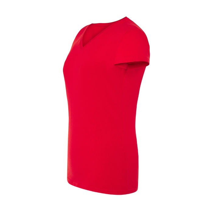 FYL - T-shirt com decote em bico - Mulher - Vermelho