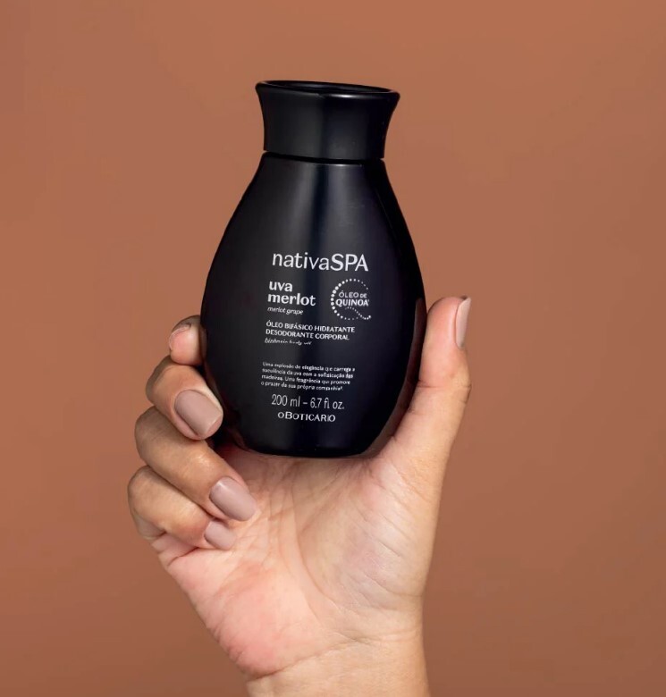 Óleo Bifásico Hidratante Corporal Nativa Spa Uva Merlot, 200ml