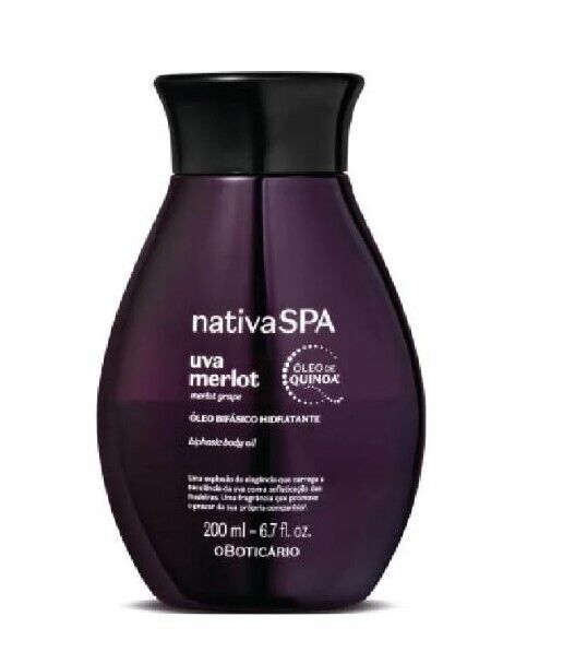 Óleo Bifásico Hidratante Corporal Nativa Spa Uva Merlot, 200ml