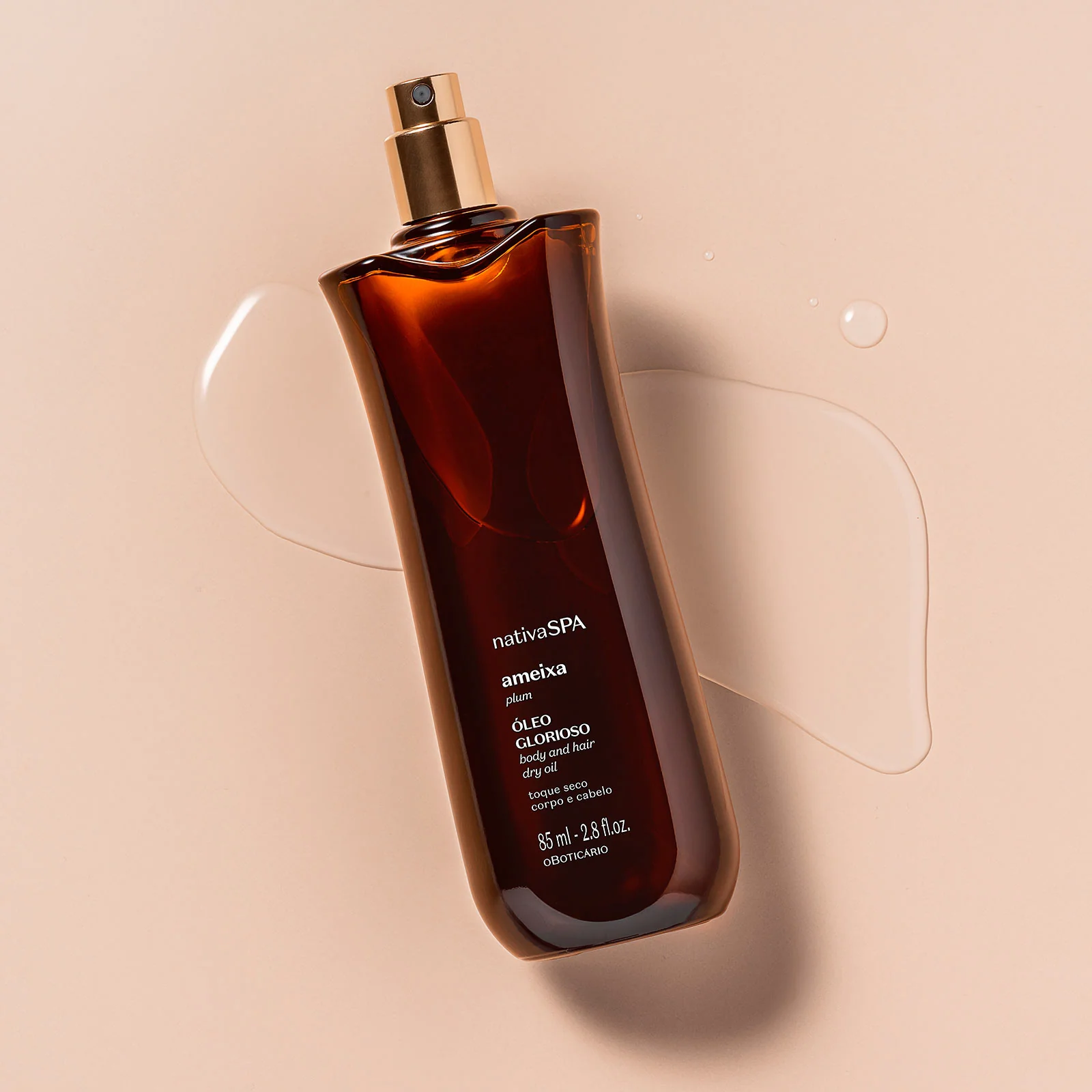 Óleo Glorioso para Corpo e Cabelo Nativa SPA Ameixa, 85ml
