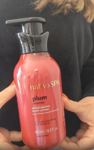 Body Lotion Hidratante Nativa Spa Ameixa, 400ml com óleo de Quinoa