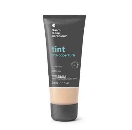 Base Líquida Tint Alta Cobertura QDB cor 250Q, 30ml