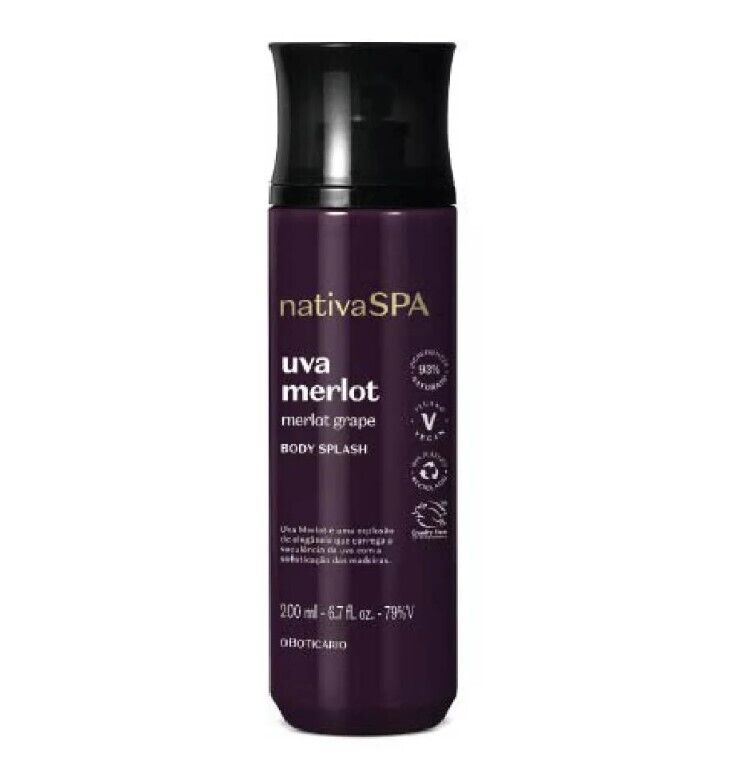 Body Splash Nativa Spa Uva Merlot, 200ml