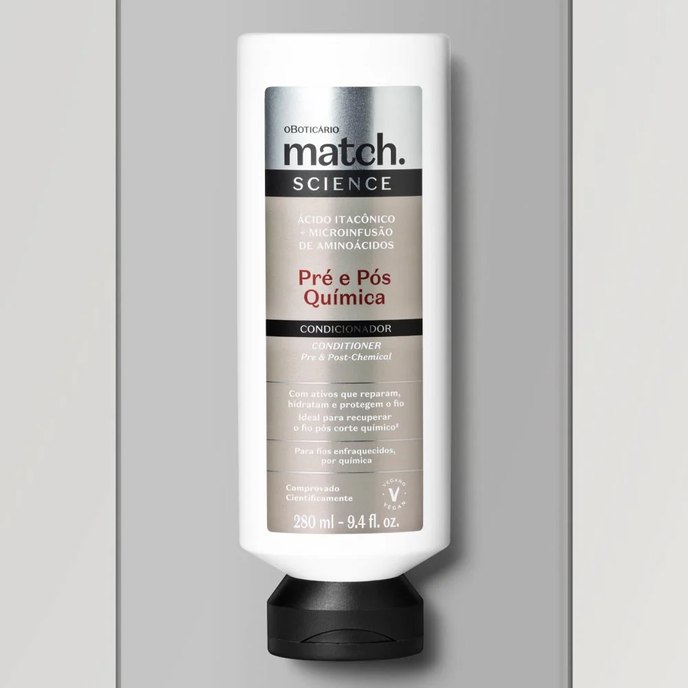 Condicionador Match Science Pré e Pós-Química, 280ml