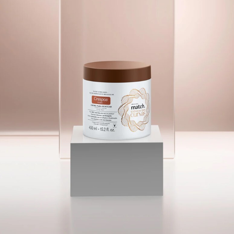 Creme para Pentear Cabelos Crespos Match Ciência das Curvas, 450ml