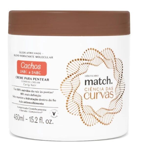Creme para Pentear Cachos Match Ciência das Curvas, 450ml