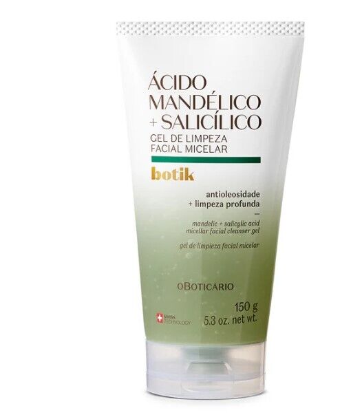 Gel de Limpeza Facial Micelar Ácido Mandélico + Salicílico Botik 150g