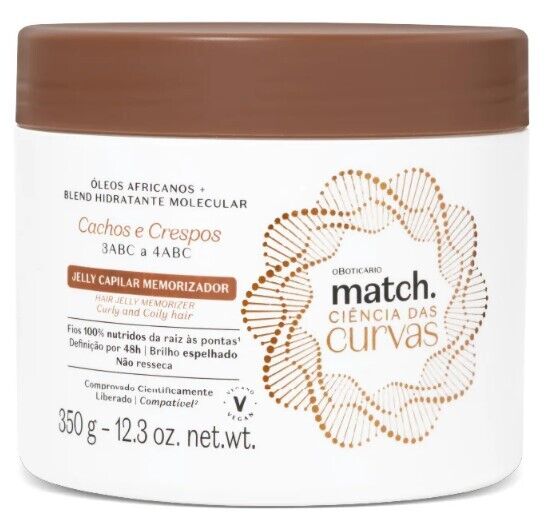 Jelly Capilar Memorizador Match Ciência das Curvas, 350g