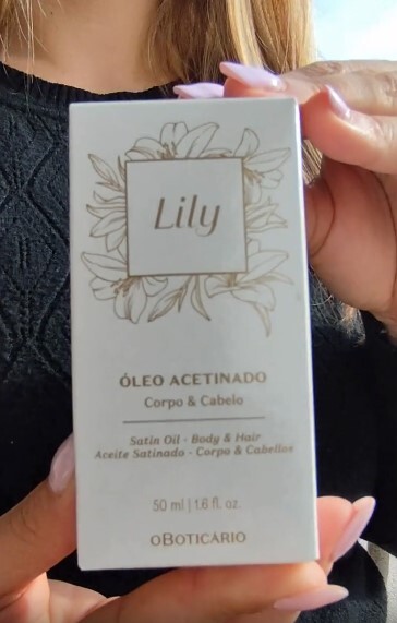 Óleo Multifuncional Acetinado Corpo e Cabelo Lily, 50ml 1