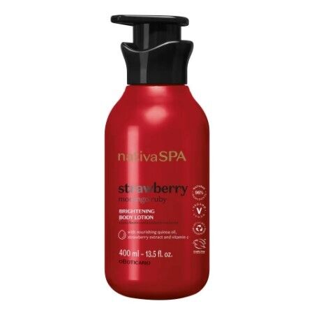 Loção Corporal Hidratante Nativa Spa Morango Ruby, 400ml