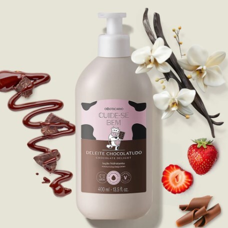 Loção Hidratante Corporal Cuide-se Bem Deleite Chocolatudo 400ml