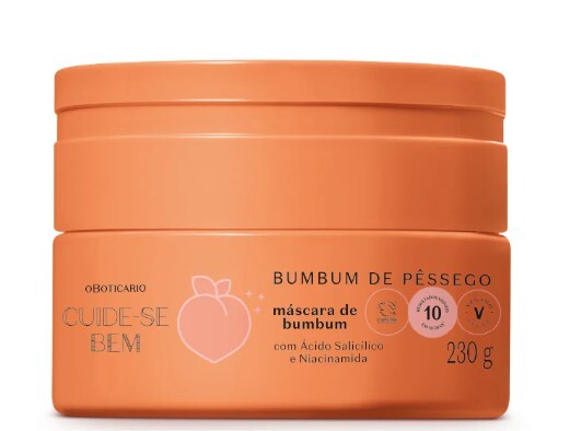 Máscara de Hidratação Cuide-se Bem Bumbum de Pêssego, 230g