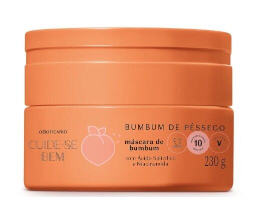 Máscara de Hidratação Cuide-se Bem Bumbum de Pêssego, 230g