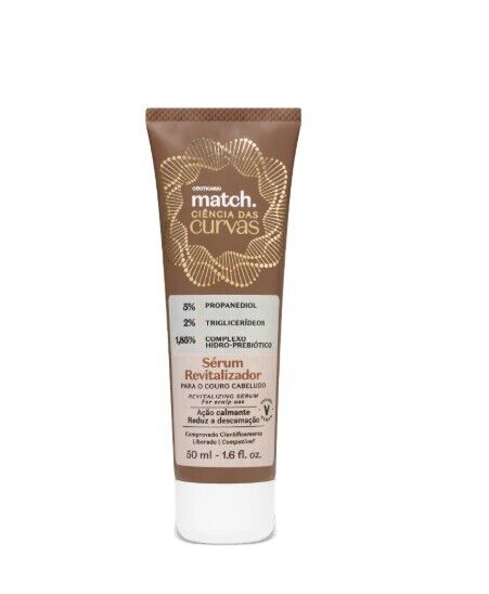 Sérum Revitalizador Couro Cabeludo Match Ciência das Curvas, 50ml