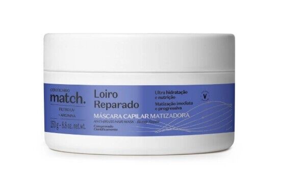 Match Máscara Matizadora Loiro Reparado, 300ml
