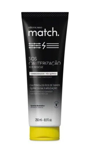 Condicionador Pós-Química Match SOS Cauterização, 250 ml