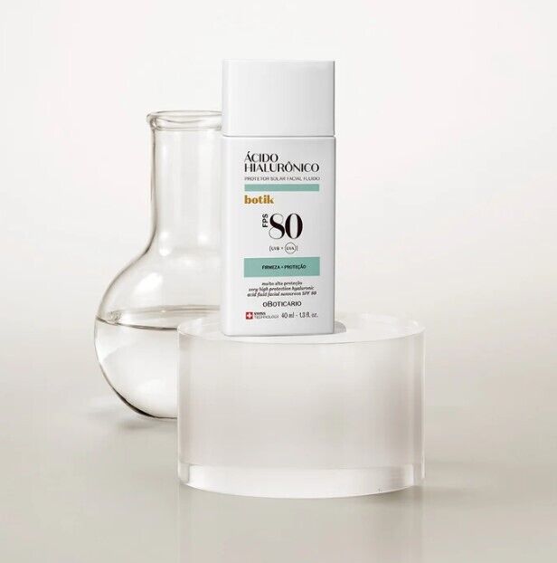 Protetor Solar Facial Fluido FPS 50 Botik Ácido Hialurónico 40ml