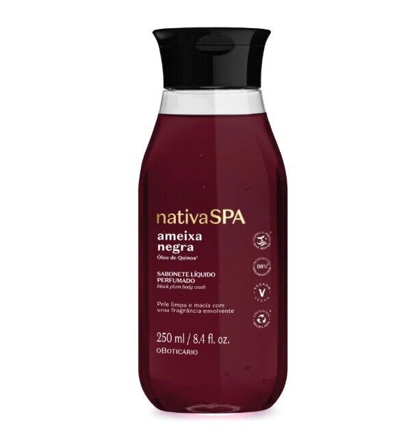 Sabonete Líquido Perfumado Nativa Spa Ameixa Negra, 250ml