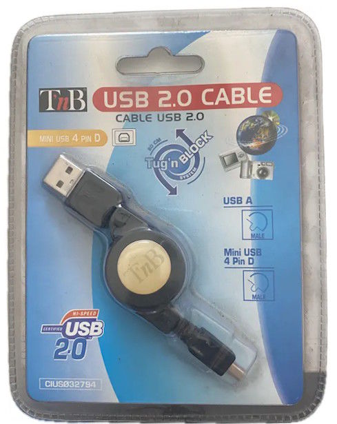 Cable USB A Male para Mini USB 4pin D Male | Novo