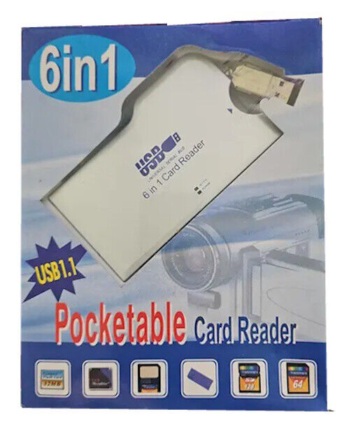 Pocketable Card Reader USB 1.1 6 in 1 | Novo