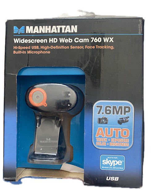 Webcam Manhattan Widescreen HD 760 WX USB | Novo
