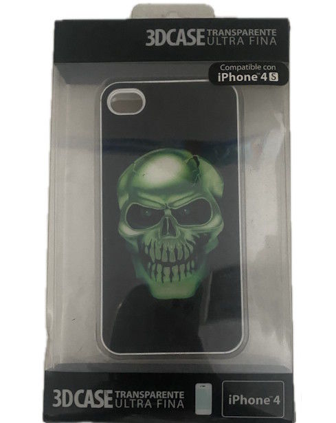 Capa 3D Ultra Fina Transparente Caveira para iPhone 4/4S – KAOS Videogames | Novo