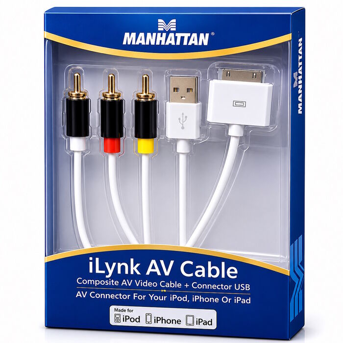 Cabo AV Manhattan iLynk para iPod, iPhone e iPad (30 Pinos) | NOVO