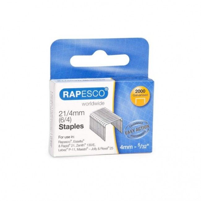 Agrafes Rapesco galvanizados - 21/4 - 2000 unidades