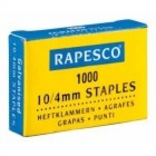 Agrafes Rapesco galvanizados - 10/4 - 1000 unidades