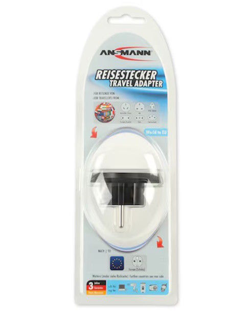 Adaptador de tomada Ansmann para Europa | Novo