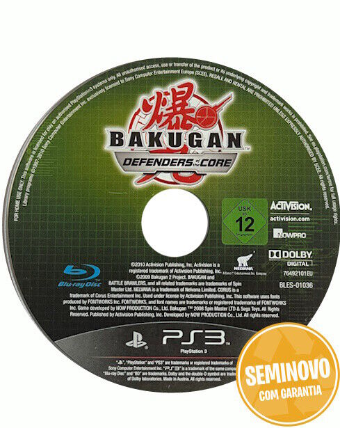 Bakugan Defenders Of The Core - só CD | PS3 | Usado